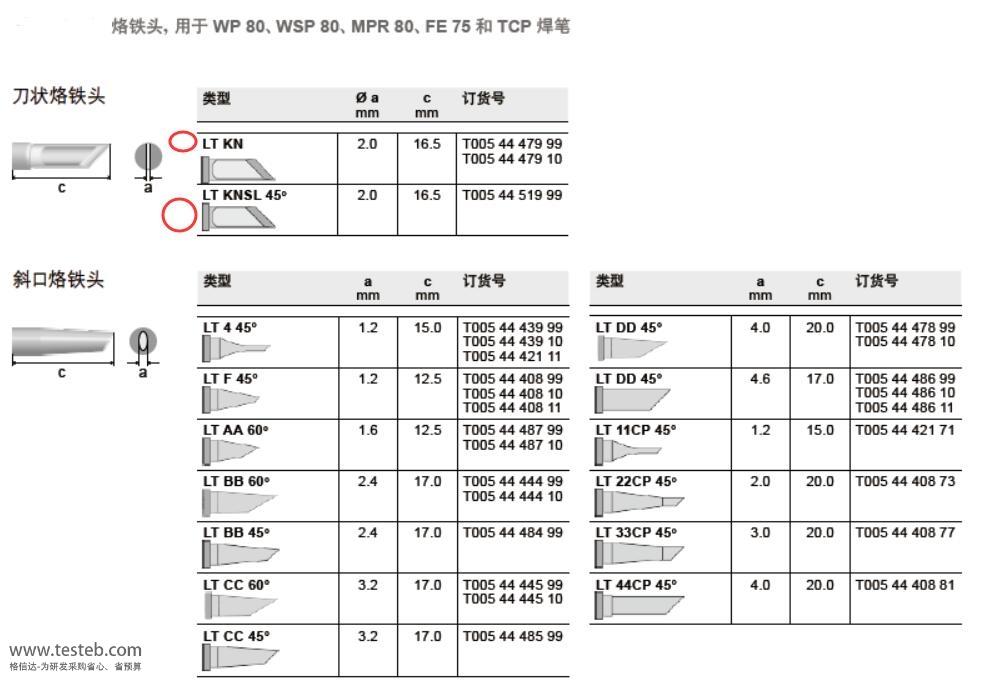 weller刀型烙鐵頭